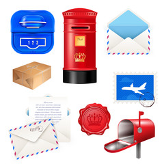 Sticker - Realistic Post Mailbox Letter Set