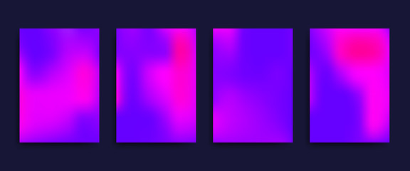 Wall Mural - templates with purple bright holographic foil effect