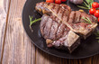 Grilled porterhouse beef steak