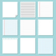 © Alona - Set of different notebook paper. Set of white paper. School sheets