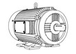 outline electric motor vector