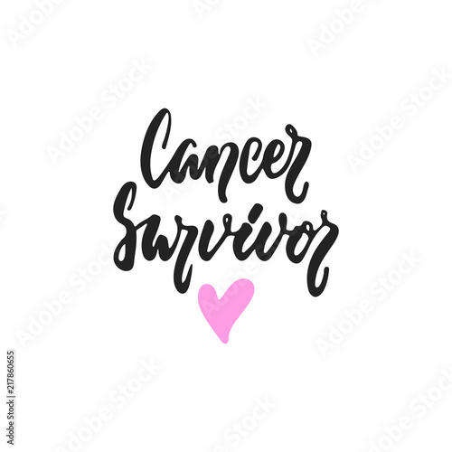 Cancer Survivor Hand Drawn October Breast Cancer Awareness Month Lettering Phrase Isolated On White Background Brush Ink Vector Quote For Banners Greeting Card Poster Design Buy This Stock Vector And