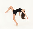 © Prostock-studio - Woman dancing contemp on white background