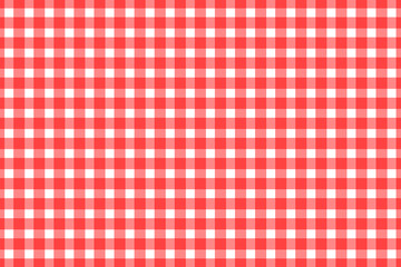 Wall Mural - Plaid, check pattern red and white. Simple background