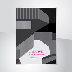 Wall Mural - black white and gray tone abstract creative design cover background