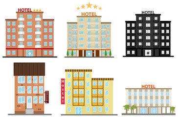 hotel, hotel icon, hostel icon. flat design, vector illustration, vector.