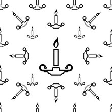 Candle Holder Seamless Pattern