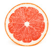 Perfectly retouched sliced half of grapefruit isolated on the white background with clipping path. One of the best isolated grapefruits halves slices that you have seen.