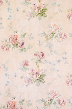 Vintage Background With Roses - Floral Illustration - Old Paper Texture