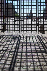 Wall Mural - Red Square in cage