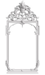 Wall Mural - Classic frame with ornament decor isolated on white background