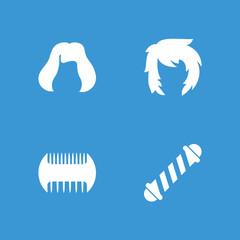 Canvas Print - Collection of 4 haircut filled icons