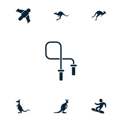 Canvas Print - Collection of 7 jump filled icons