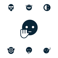 Wall Mural - Collection of 7 laugh filled icons