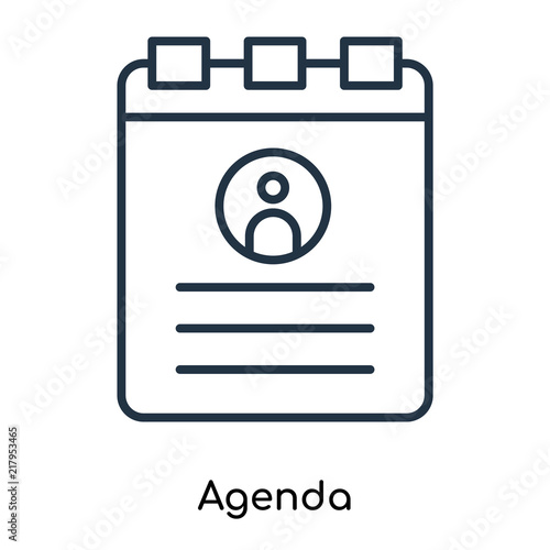Agenda Icon Vector Isolated On White Background Agenda Sign Thin Symbols Or Lined Elements In Outline Style Stock Vector Adobe Stock Agenda Icon Vector Isolated On White Background Agenda Sign Thin Symbols Or Lined Elements In Outline Style Stock Vector Adobe Stock
