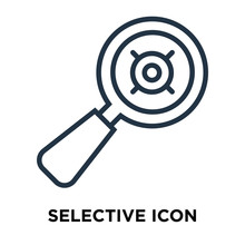 Selective Icon Isolated On White Background. Modern And Editable Selective Icon. Simple Icons Vector Illustration.