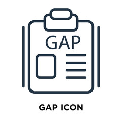 Wall Mural - gap icon isolated on white background. Modern and editable gap icon. Simple icons vector illustration.