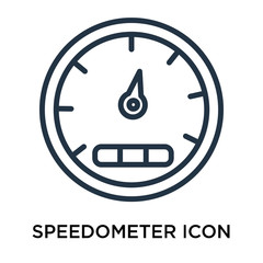 speedometer icon isolated on white background. Simple and editable speedometer icons. Modern icon vector illustration.