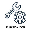 function icon isolated on white background. Modern and editable function icon. Simple icons vector illustration.