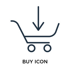 buy icon isolated on white background. Simple and editable buy icons. Modern icon vector illustration.