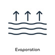evaporation icons isolated on white background. Modern and editable evaporation icon. Simple icon vector illustration.