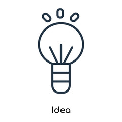 idea icon isolated on white background. Modern and editable idea icon. Simple icons vector illustration.