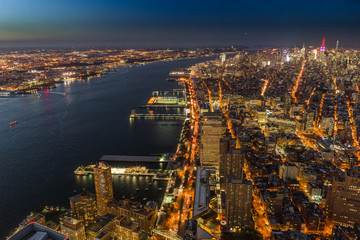 Wall Mural - New York Skyline Cityview Manhatten Night from World Trade Cente