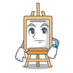 Wall Mural - Waiting easel mascot cartoon style