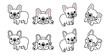 dog vector french bulldog logo icon cartoon character illustration symbol white