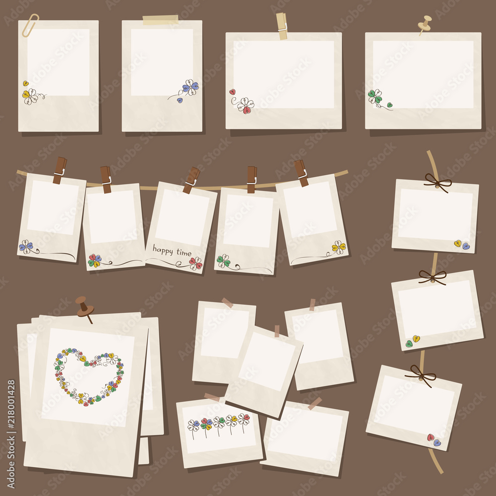 カラフル　クローバー　フォトフレーム　セット