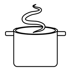 Wall Mural - kitchen pot cooking icon