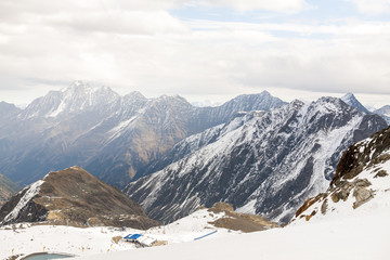 Wall Mural - Ski resort in the Alps mountains, Austria, Stubai