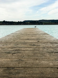 Fototapeta Pomosty - Steg an einem See