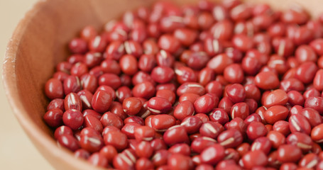 Canvas Print - Pile of red mung bean