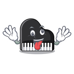 Poster - Crazy piano mascot cartoon style