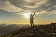 © Westend61 - Austria, Salzkammergut, Hiker reaching summit, raising arms, cheering