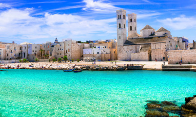 Canvas Print - Molfetta - coastal town in Puglia with beautiful sea and beaches. Italian summer holidays