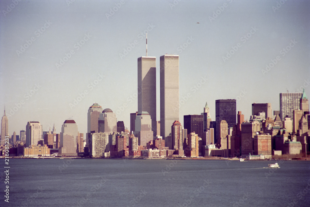 1993, New York et son world trade center - obrazy, fototapety, plakaty 