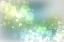 Abstract Colorful Gradient Green White Bokeh Lights Background Texture.