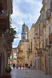 Italy, Puglia region, Altamura, view and details of palaces, alleys, churches, doors, windows, balconies and various architecture of the historic center.