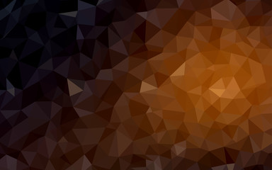 Dark Orange vector abstract polygonal template.