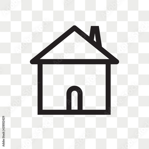 Download Home button vector icon isolated on transparent background ...