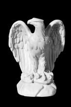 Statue Of An Eagle On A Black Background