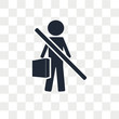 Unemployed vector icon isolated on transparent background, Unemployed logo design