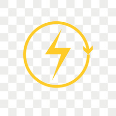 Renewable energy vector icon isolated on transparent background, Renewable energy logo design