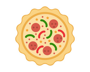 Wall Mural - Pizza image vector icon logo