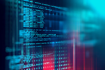 programming code abstract technology background of software developer and computer script