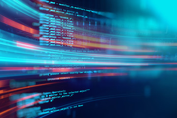 programming code abstract technology background of software developer and computer script