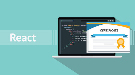 Wall Mural - react native programming online learning certification school