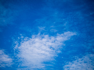 blue sky with a lot of white clouds.